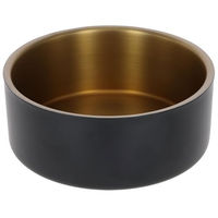 Produktbild von Kerbl Pet Edelstahl Futternapf Gold Schwarz 1800 ml