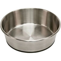Produktbild von Kerbl Pet Edelstahlnapf für Hunde rutschfest Silber/Schwarz 2800ml - 2,8 l