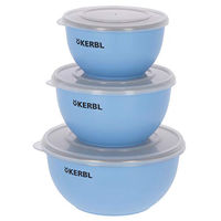 Produktbild von Kerbl Pet Edelstahlnapf Set mit Deckel Blau für Heimtiere 550ml 900ml 1200ml