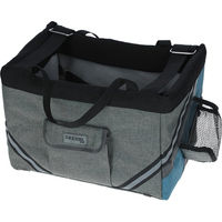 Produktbild von Kerbl Pet Fahrradtasche Vacation Hundekorb für kleine Hunde und Katzen aus Polyester in Grau/Blau mit wasserabweisender Eigenschaft