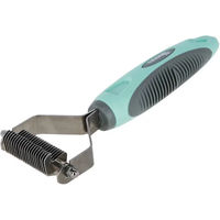 Produktbild von Kerbl Pet Fell-Entfilzungsstriegel mit 20 Edelstahl-Messern für langhaarige Tiere 18 cm