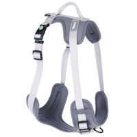 Produktbild von Kerbl Pet Fitty Hundegeschirr Y-Geschirr aus Nylon Grau Beige 15mm 30-50cm