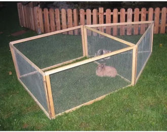 Kerbl Pet Freigehege Appartement Pro Nagetierstall für Kaninchen aus Holz 115x85x90cm – Bild 1 von 9