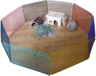 Kerbl Pet Freilaufgehege aus Metall für Hamster und Mäuse 8 Elemente bunt – Bild 1 von 4