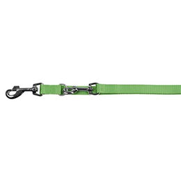 Produktbild von Kerbl Pet Führleine Miami aus Nylon in Grün mit wasserabweisender Oberfläche und rostfreiem Stahlkarabiner - 200 cm