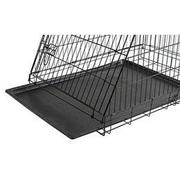 Kerbl Pet Gittertransportbox für Hunde aus Metall in Schwarz mit zwei Türen 75x52x61cm zusammenklappbar – Bild 1 von 3