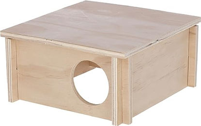 Kerbl Pet Hamsterhaus aus Holz für Hamster Maus und Degu 20 x 20 x 10 cm – Bild 1 von 3