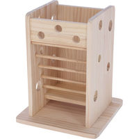 Produktbild von Kerbl Pet Heu- und Gemüseturm aus Holz für Kaninchen und Meerschweinchen Braun Natur