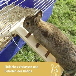 Kerbl Pet Holzbrücke und Leiter für Kaninchen und Kleintiere aus Naturholz – Bild 1 von 6