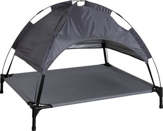 Kerbl Pet Hundeliege Vacation Top Hundebett für große Rassen Grau mit Sonnendach 105x86x75 cm – Bild 1 von 5