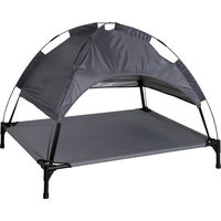 Produktbild von Kerbl Pet Hundeliege Vacation Top Hundebett für große Rassen Grau mit Sonnendach 105x86x75 cm