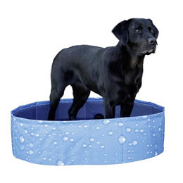 Kerbl Pet Hundepool Bubble Größe L Blau aus Kunststoff für alle Altersstufen Ø 120 cm - 340 l – Bild 1 von 6