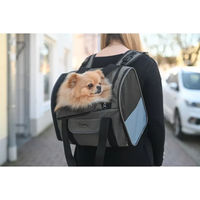 Produktbild von Kerbl Pet Hunderucksack Vacation für kleine Hunde und Katzen aus Oxford-Gewebe Grau Blau Größe M