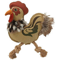 Produktbild von Kerbl Pet Hundespielzeug Hahn Karl Plüschspielzeug aus Baumwolle bunt - 24 cm