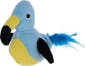 Kerbl Pet Jumping Bird Interaktives Katzenspielzeug mit Zwitschersound und Flatterflügeln, Blau/Gelb, Aufladbar - 1 Stk. – Bild 1 von 4