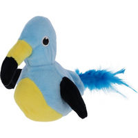 Produktbild von Kerbl Pet Jumping Bird Interaktives Katzenspielzeug mit Zwitschersound und Flatterflügeln, Blau/Gelb, Aufladbar - 1 Stk.
