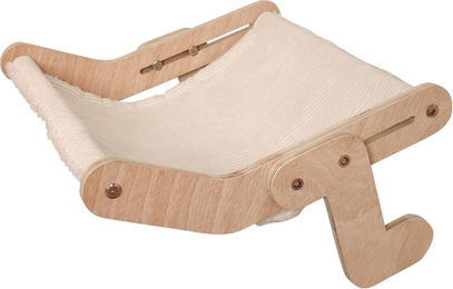 Kerbl Pet Katzenhängematte Nap aus Holz in Beige oder Weiß zur Befestigung an Schränken und Kommoden – Bild 1 von 7