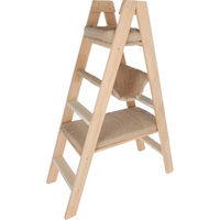 Produktbild von Kerbl Pet Katzenkratzbaum Ladder aus Holz in Beige mit Sisalstufen und Katzenbett