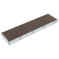 Produktbild von Kerbl Pet Katzenkratzbrett Flat aus recycelter Wellpappe Braun 46x12x3 cm