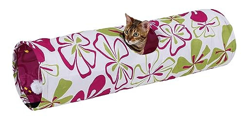 Kerbl Pet Katzentunnel Flower bunter Rascheltunnel aus Nylon 90 cm – Bild 1 von 7