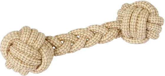 Kerbl Pet Kauspielzeug Hantel XL aus Natur Jute und Baumwolle in Beige für erwachsene Hunde – Bild 1 von 4