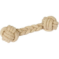Produktbild von Kerbl Pet Kauspielzeug Hantel XL aus Natur Jute und Baumwolle in Beige für erwachsene Hunde