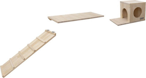 Kerbl Pet Kleintier Wand-Parkour Sidewalk aus Holz 3-teilig Natur Beige – Bild 1 von 1