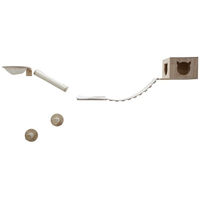 Produktbild von Kerbl Pet Kletterwand Anden Katzenbeschäftigung aus Holz in Weiß Beige Natur 7-teiliges Set