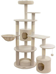 Kerbl Pet Kratzbaum Annika für Katzen aus Holz und Cord in Beige, 164 cm – Bild 1 von 5