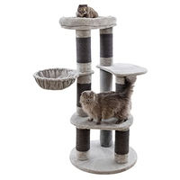 Produktbild von Kerbl Pet Kratzbaum Benji Jumbo aus Holz in Grau 70x70x146 cm