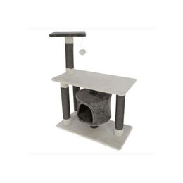Kerbl Pet Kratzbaum Jade Darklight für Katzen und Kitten aus Sisal in Weiß und Grau 70x35x96 cm – Bild 1 von 8