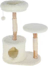 Kerbl Pet Kratzbaum Lucia aus Holz in Weiß und Natur – Bild 1 von 3