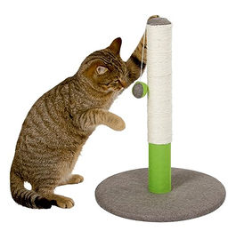 Kerbl Pet Kratzbaum Opal Basic für Katzen mit Sisal Grün/Grau 37x37x50cm – Bild 1 von 5