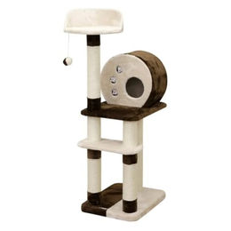 Kerbl Pet Kratzbaum Planet X mit Sisal in Braun und Beige 50 x 40 x 127 cm – Bild 1 von 7