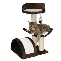 Produktbild von Kerbl Pet Kratzbaum SAFARI XL für Katzen in Braun mit Plüsch und Borte 46x59x83 cm