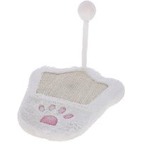 Produktbild von Kerbl Pet Kratzbrett Paw aus Holz in Weiß/Rosa 36 x 31 cm