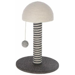 Kerbl Pet Kratzsäule Funghi für Katzen aus Sisal mit Spielball Grau 30 x 30 x 42 cm – Bild 1 von 4