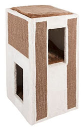 Kerbl Pet Kratztonne Galina für Katzen aus Sisal in Weiß 40 x 40 x 78 cm - 1 Stk. – Bild 1 von 11