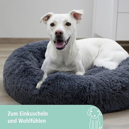 Kerbl Pet Kuschelbett Fluffy Hundebett und Katzenbett Grau Größe L - 1 Stk. – Bild 1 von 7