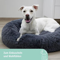 Produktbild von Kerbl Pet Kuschelbett Fluffy Hundebett und Katzenbett Grau Größe L - 1 Stk.