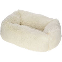 Produktbild von Kerbl Pet Kuschelbett Fluffy Hundekissen für Hunde und Katzen in Beige Weiß mit Anti-Rutsch-Boden und weichem Polyester-Füllmaterial Größe Groß