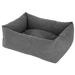 Kerbl Pet Kuschelbett Lucca Hundebett aus Stoff Grau 60x70 cm – Bild 1 von 1