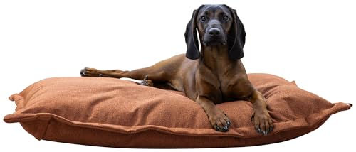 Kerbl Pet Kuschelbett Oliver Hundekissen aus Polyester in Orange und Braun 80x60x15 cm – Bild 1 von 6