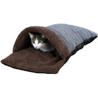 Produktbild von Kerbl Pet Kuschelsack Thea Katzenhöhle braun/blau 40x70x12cm