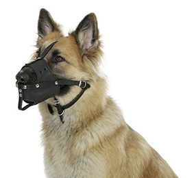 Kerbl Pet Leder Maulkorb für Hunde Schwarz Größe L – Bild 1 von 3