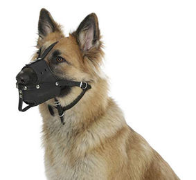 Kerbl Pet Leder Maulkorb für Hunde Schwarz Größe M – Bild 1 von 3