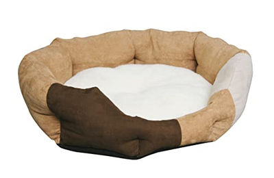 Kerbl Pet Liegebett AMY Hundekissen Größe L 45 x 41 cm braun/beige – Bild 1 von 3