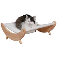 Produktbild von Kerbl Pet Maxi-Pet 81629 Hängematte Dream Jumbo Weiß mit Holzgestell und Plüsch für Katzen