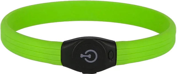 Kerbl Pet Maxi Safe LED-Halsband für Hunde, Grün, wasserdicht und wiederaufladbar, 65x2,5cm - 1 Stk. – Bild 1 von 5