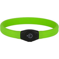 Produktbild von Kerbl Pet Maxi Safe LED-Halsband für Hunde, Grün, wasserdicht und wiederaufladbar, 65x2,5cm - 1 Stk.